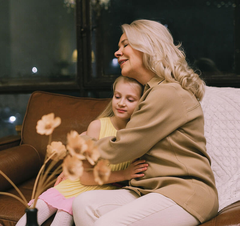 grand mother & grand daughter